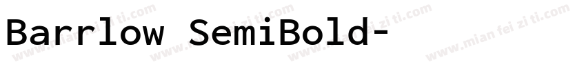 Barrlow SemiBold字体转换